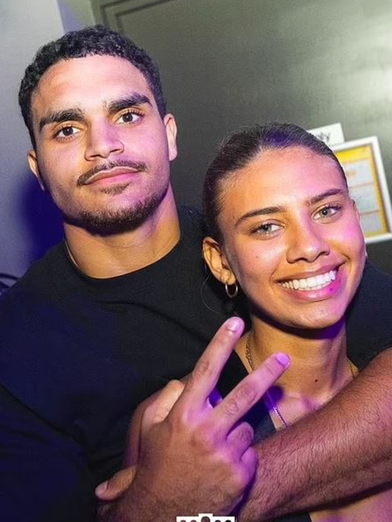 This photo taken with her boyfriend Tyreice Baira Gela in March catapulted her to online fame. Picture: Facebook/TheBankNightclub