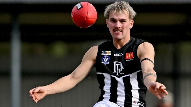 DarleyÃs Mitch Ward during the Ballarat league Melton South v Darley football match in Melton, Saturday, June 22, 2024. Picture: Andy Brownbill