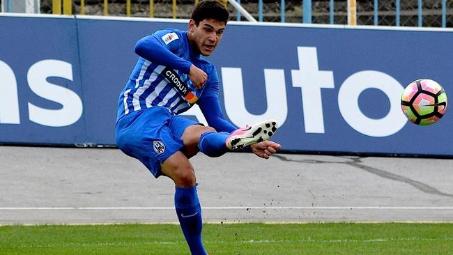 New Socceroos World Cup squad member Fran Karacic in action for Lokomotiva Zagreb, a Croatian top flight side.