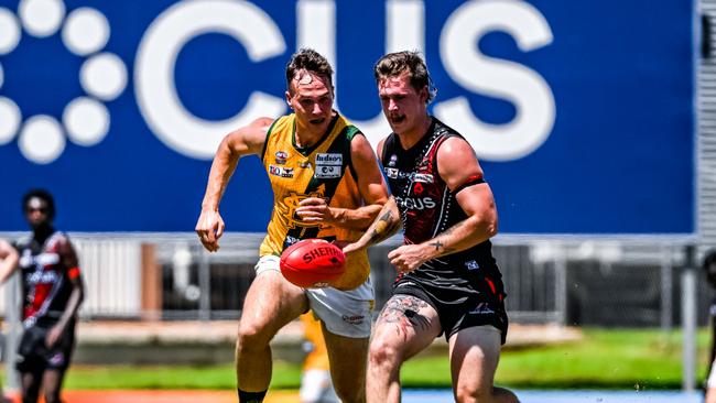 The Tiwi Bombers will host St Mary's in Round 11 of the 2023-24 NTFL season. Picture: Patch Clapp / AFLNT Media