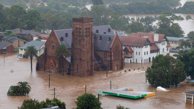 Flooding in the NSW town of Lismore in February.