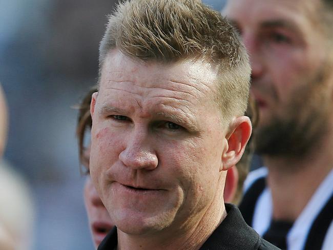 AFL: Round 3 St Kilda v Collingwood Nathan Buckley 1/4 time Picture:Wayne Ludbey