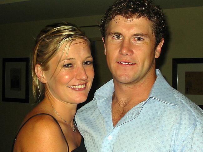 Ben Smith with wife Amy just after they met. Picture: Sam Ruttyn