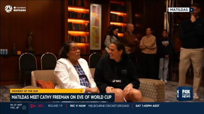 Matildas ’emotional’ after Cathy Freeman’s inspiring visit