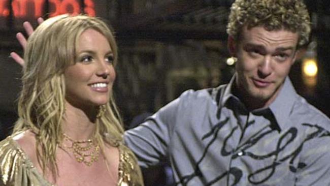 Britney Spears and Justin Timberlake appeared on Saturday Night Live together in 2002. Picture: Supplied