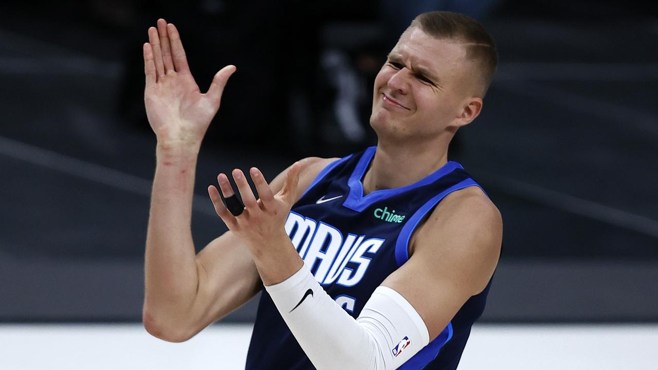 Kristaps Porzingis has been caught up in trade rumours. Tom Pennington/Getty Images/AFP