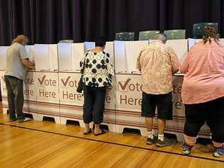 Voters in the electorate of Lockyer cast their votes for the 2017 Queensland election, November 25 2017. Generic stock-type photo. Picture: Melanie Keyte