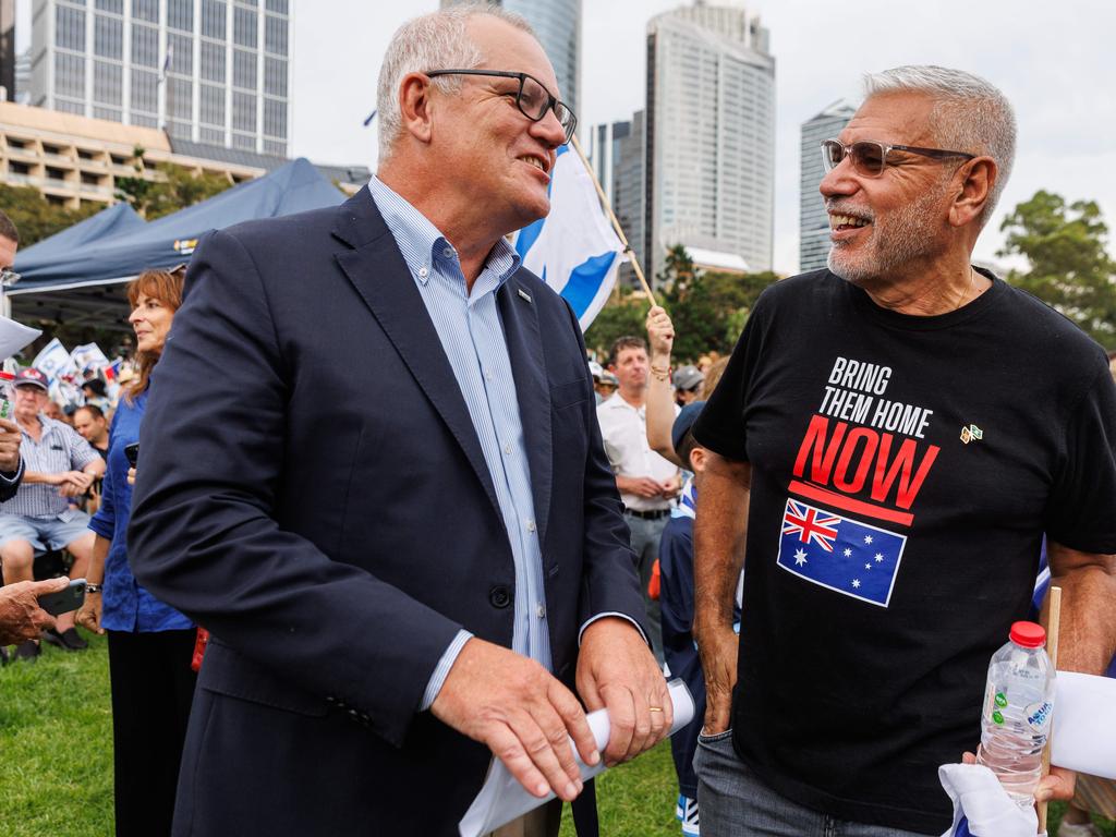 Scott Morrison said he was showing solidarity with Jewish people. Picture: NCA NewsWire / David Swift