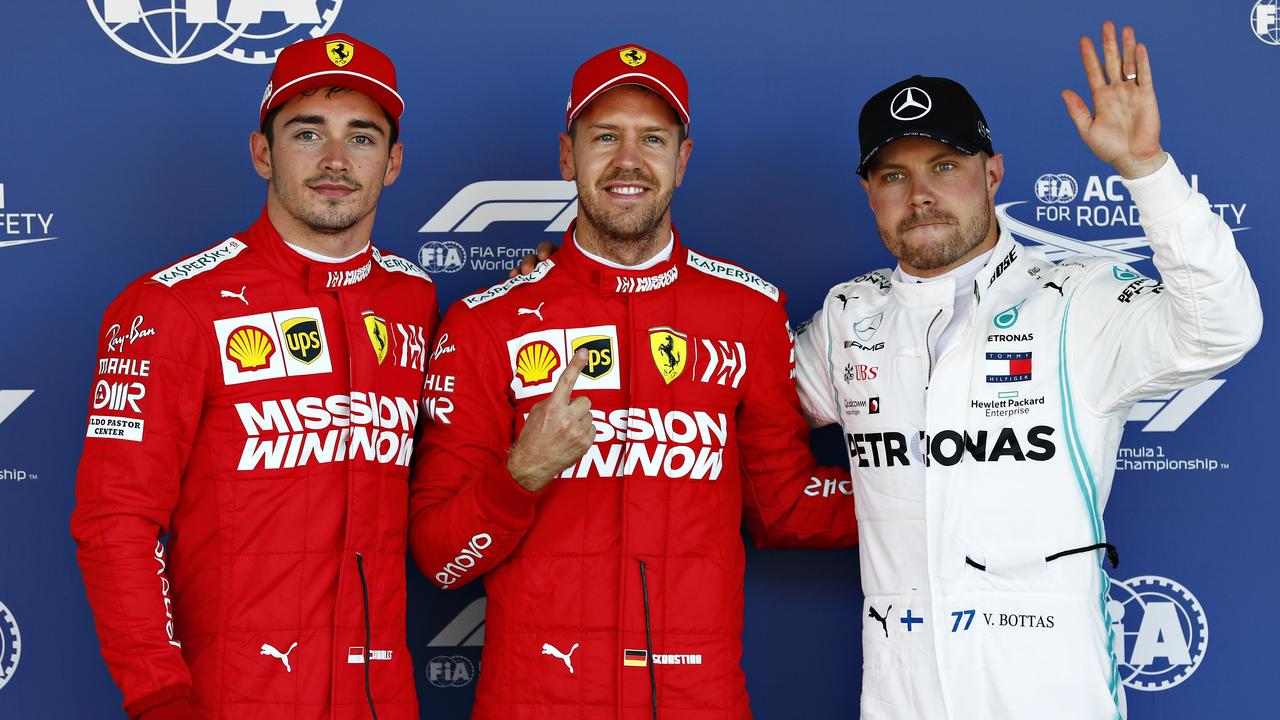 Sebastian Vettel set a new track record as he claimed pole position.