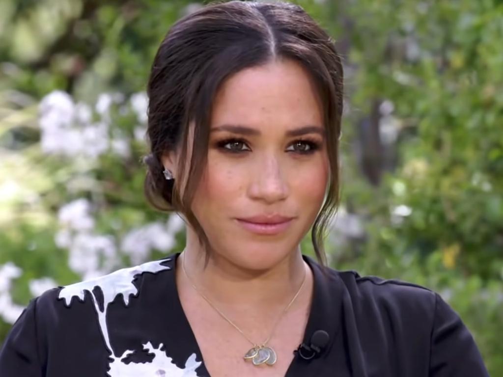 Meghan Markle during her Oprah interview on CBS.