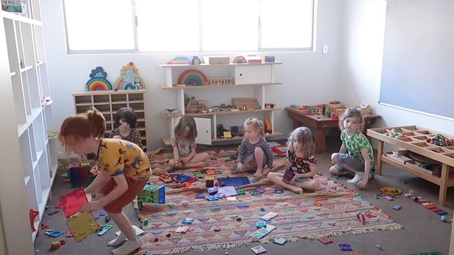 The kids in the play area. Picture: YouTube