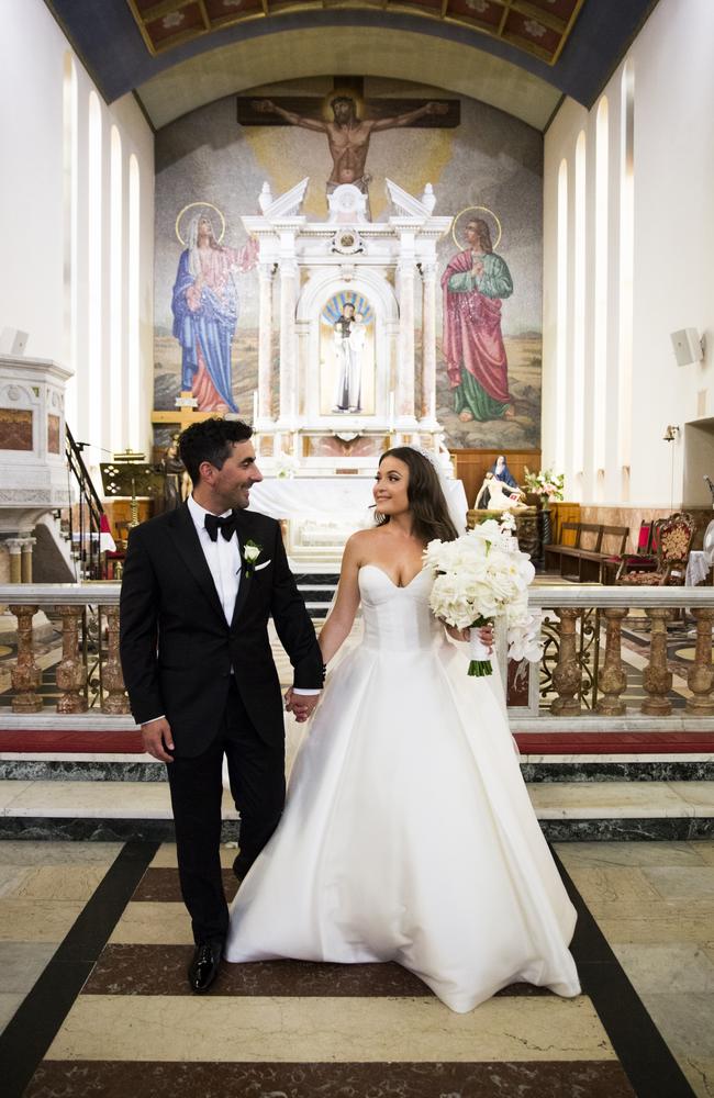 Priscilla’s gown was feminine, classic and simple but with real ‘wow factor’. Picture: APL Photography