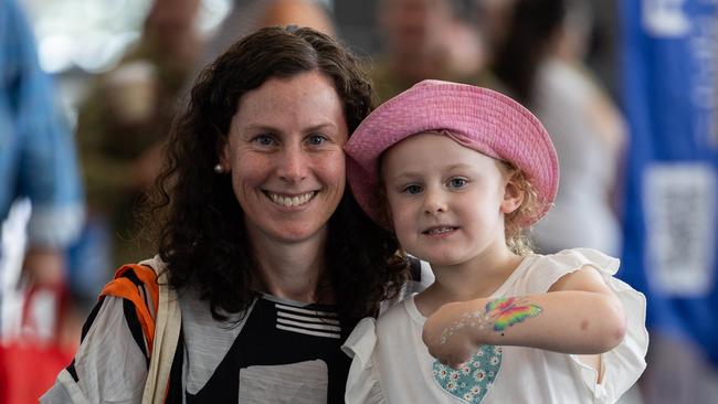 Sarah Cullen and Lucy Cullen at the Darwin Convention Centre on Saturday. Picture: Pema Tamang Pakhrin