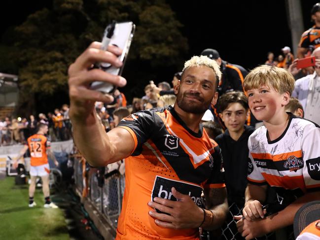 Apisai Koroisau of the Tigers celebrates after the victory. Picture: Getty Images