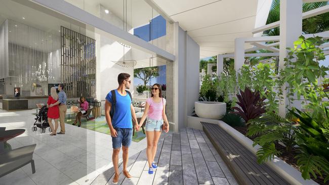 Artist impression of the Ruby apartments on the Gold Coast