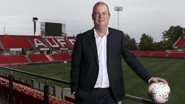 Adelaide United chairman Piet van Der Pol is one shareholder in Adelaide United, but who are the others? Picture: Sarah Reed