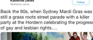 The under-fire Liberal candidate shared the photo while complaining that trans activists had wrecked the movement for gays and lesbians.