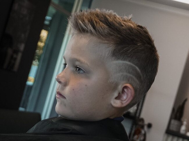 A boy’s haircut done at Renegade Barber. Picture: Renegade Barber