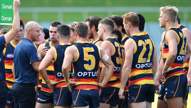 Nicks and his players likely won’t train together for some time, due to the coronavirus pandemic. Picture: AAP Image/David Marauz