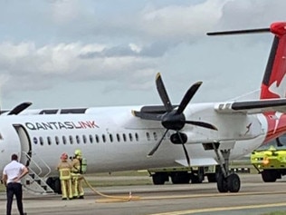 Crappy reason fireys rush plane at Brisbane airport