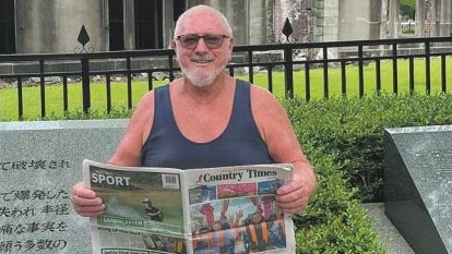 Francis Taheny, aka Dig, pictured in the Yorke Peninsula Country Times, during a trip to Japan. Picture: Yorke Peninsula Country Times