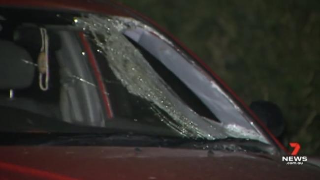 A photo of Ms Trewren’s car taken after the crash. Picture: 7NEWS