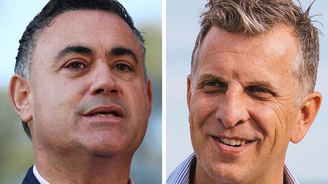 John Barilaro, left, and Andrew Constance.