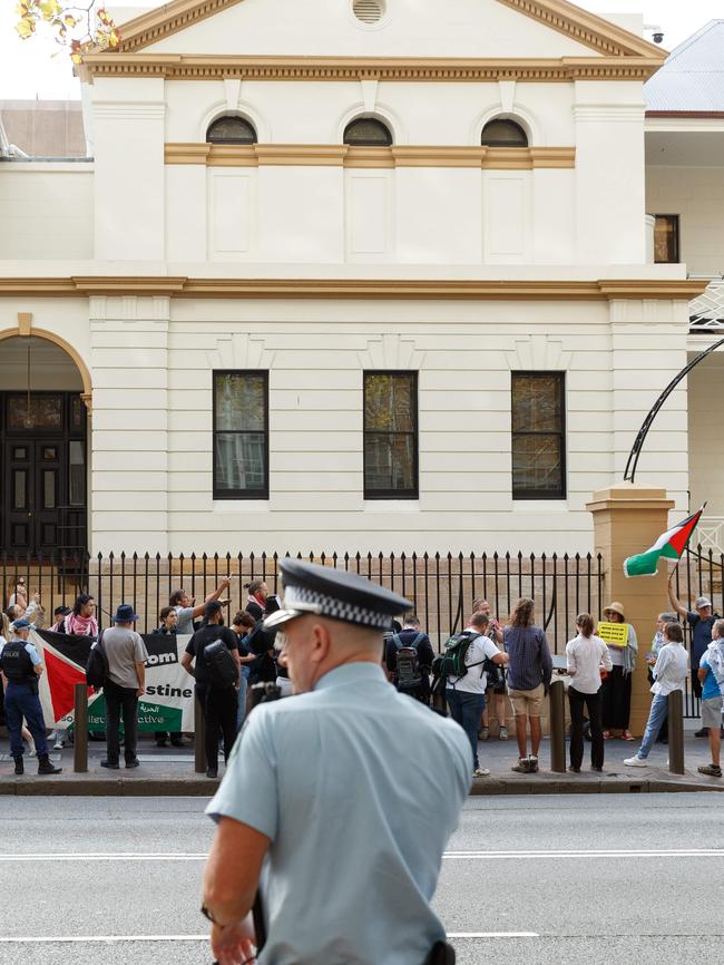 The protest called for the laws to be repealed and for Premier Chris Minns to resign. Picture: NewsWire / Max Mason-Hubers