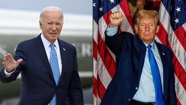 Joe Biden and Donald Trump begin the battle for Nikki Haley’s voters. Picture: AFP.