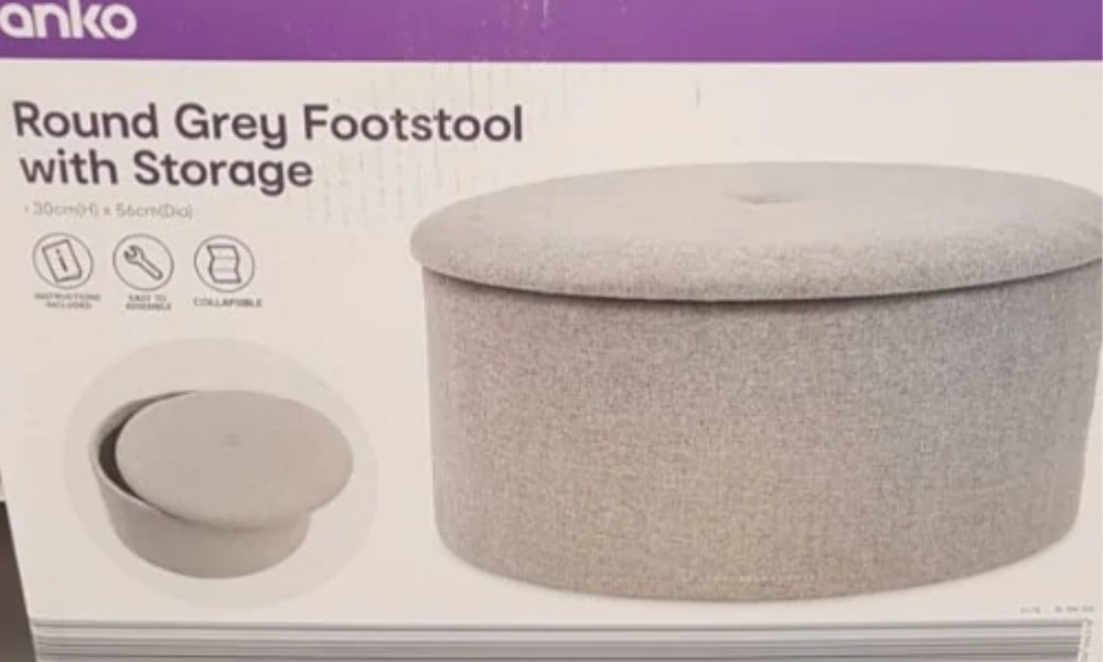 Grey ottoman outlet kmart