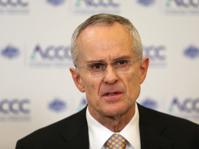 10/12/2018: ACCC chairman Rod Sims discussing preliminary report into Google, Facebook and Australian news and advertising. Hollie Adams/The Australian