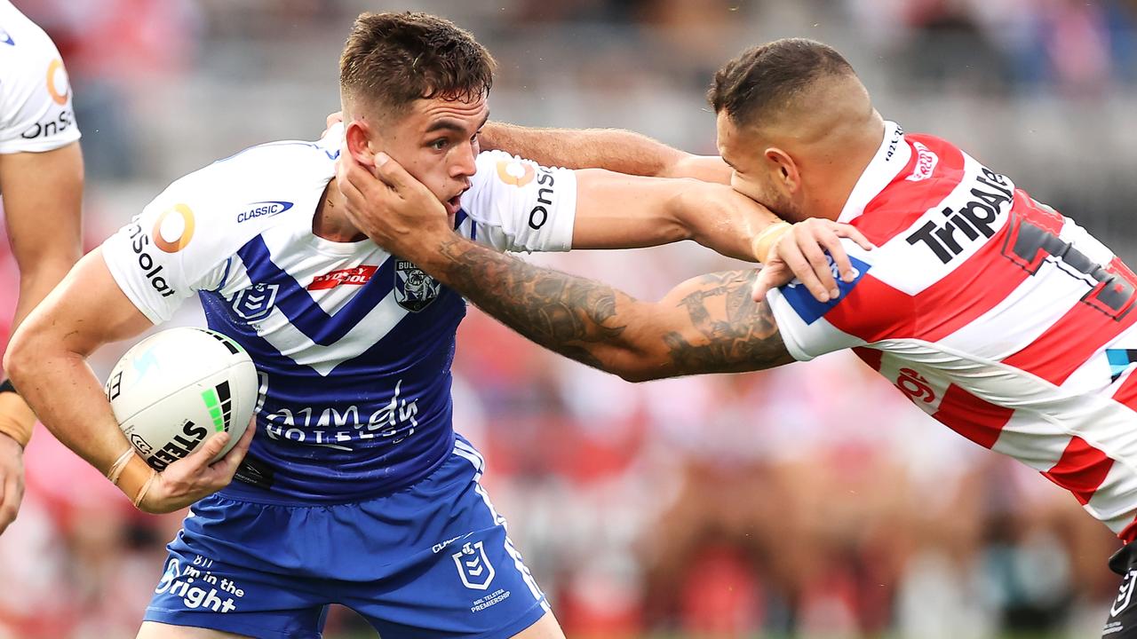 Kyle Flanagan was hooked against the Dragons (Photo by Mark Kolbe/Getty Images)