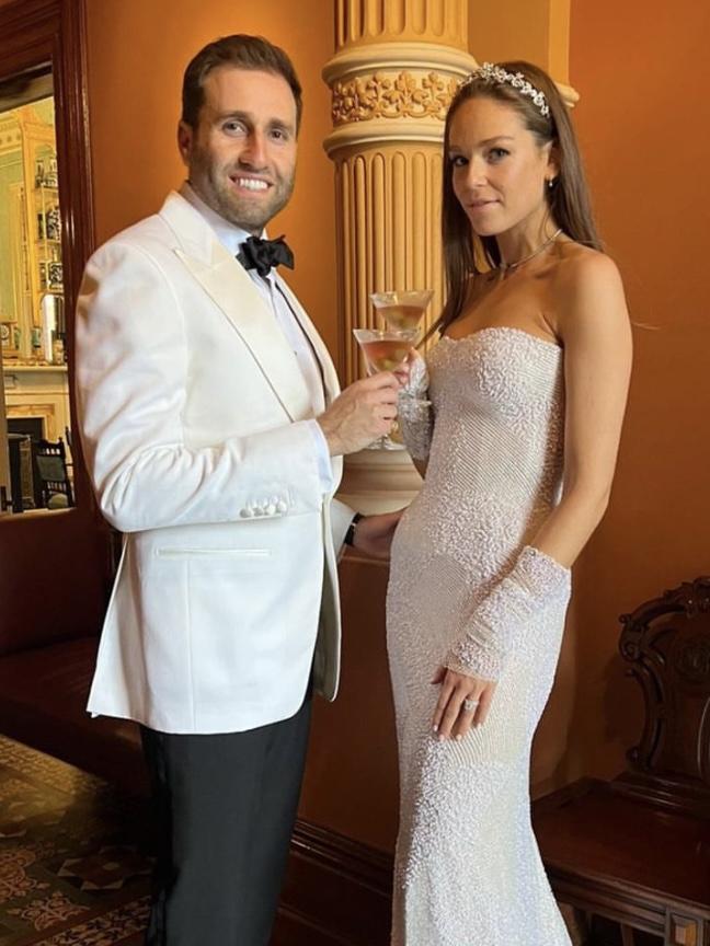 Matthew Danos and Georgia Geminder on their wedding day. Picture: Instagram