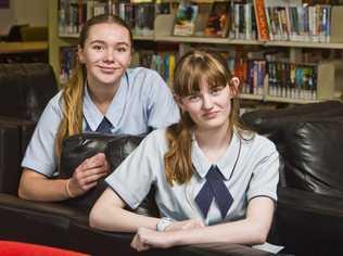 St Joseph's College students ( From left ) Mackenzie Diprose and Grace Malone had success in the Rostrum Voice of the Year. Friday, 8th Jun, 2018. Picture: Nev Madsen