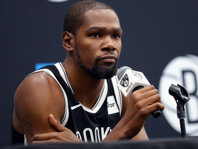 NBA superstar Kevin Durant was one of four Brooklyn Nets players to test positive. Picture: AFP