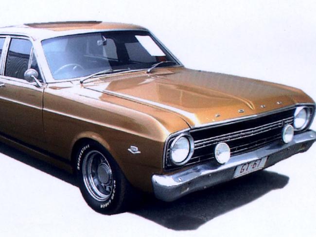 The 1967 Ford XR GT Falcon motor car.