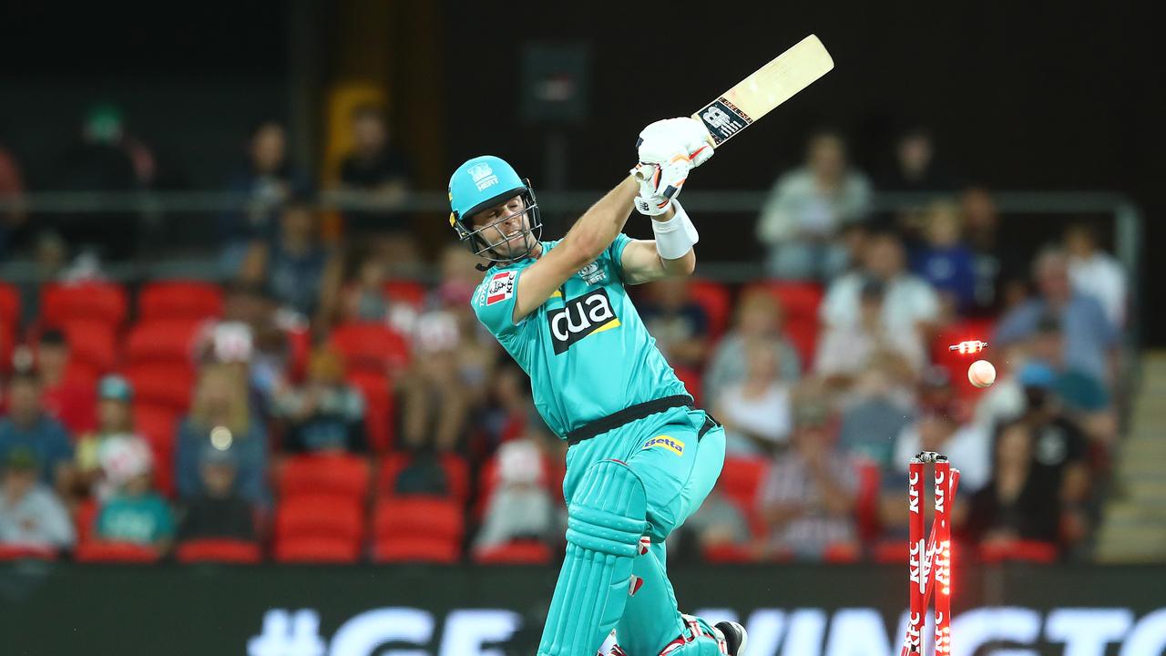 All-rounder Jack Wildermuth is happier now that he’s back with the Brisbane Heat. Picture: Chris Hyde/Getty Images