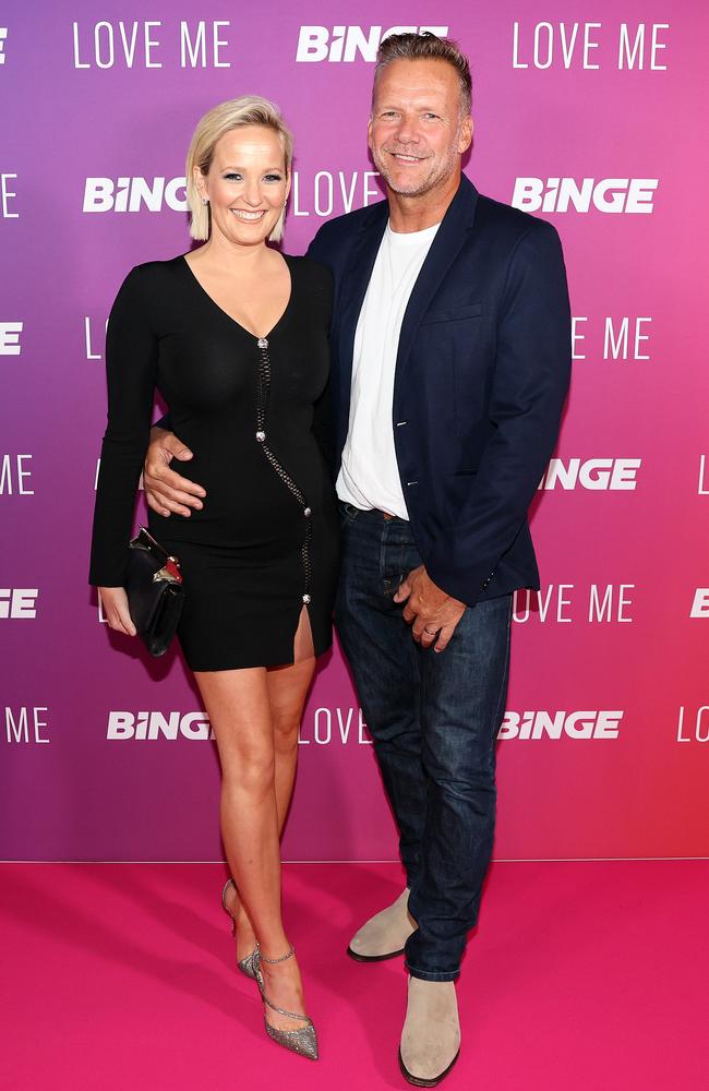 Jessica Yates and Luke Egan walk the red carpet. Picture: Toby Zerna