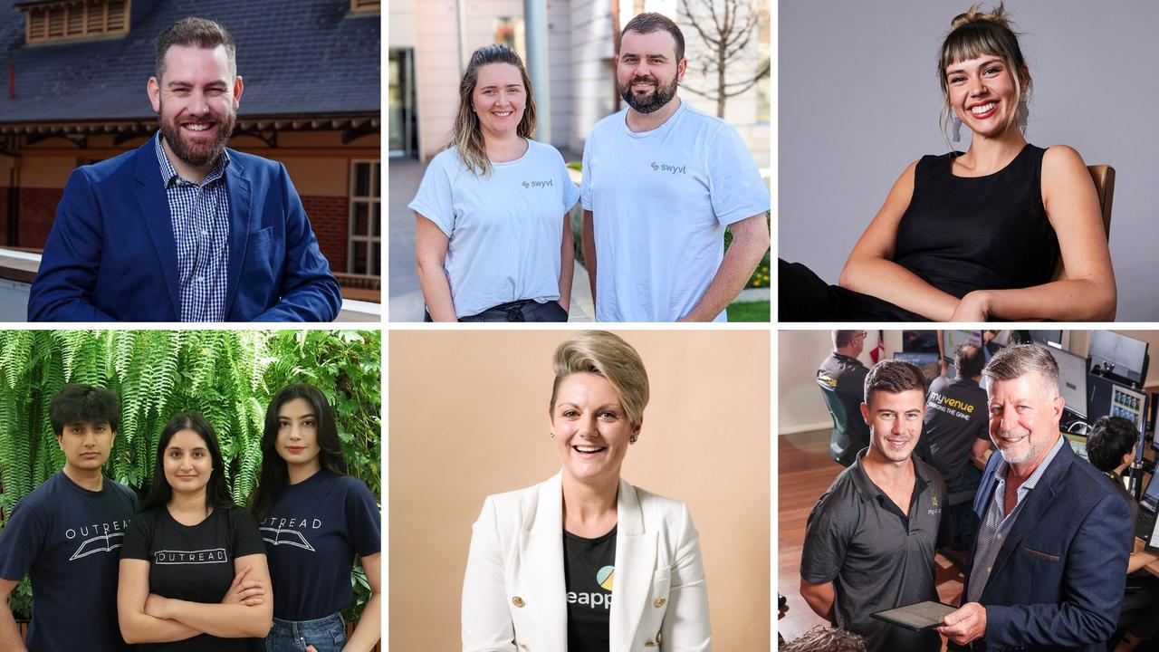 Top: Robin Garnham, Alex and Laura, Eloise Hall, and bottom, Anshika Singh, Janhvi Sirohi and Dhruv Sirohi, Allison Nikula, and Tim Stollznow and Angus Juers.