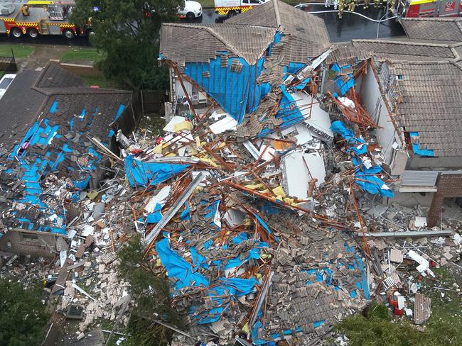 View from the FRNSW drone, which carries out aerial assessments and searches.