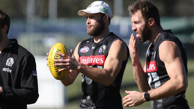 Brent Macaffer at Collingwood training. Picture: Wayne Ludbey