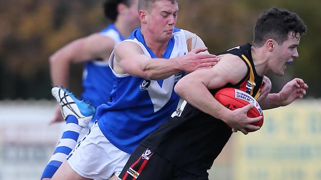 Bacchus Marsh player Jack Parente is a key defender at the club. Picture Yuri Kouzmin