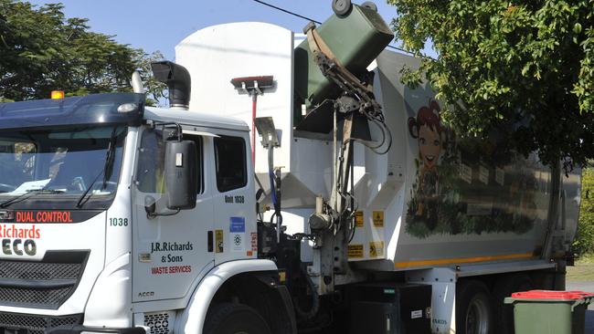 A man has become stuck in a garbage truck on the Mornington Peninsula. File image