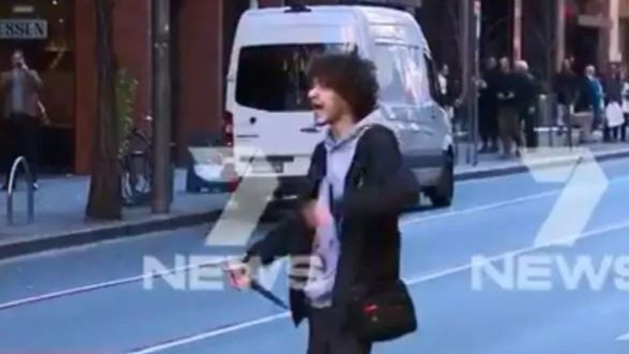 Mert Ney allegedly went on a stabbing rampage in Sydney CBD. Picture: Seven News/screengrab