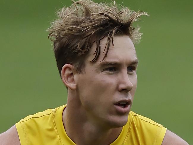 MELBOURNE , AUSTRALIA. March 12 , 2024.  AFLÃ Richmond training at Punt Rd.  Richmonds Tom Lynch  during todays session.  Pic: Michael Klein