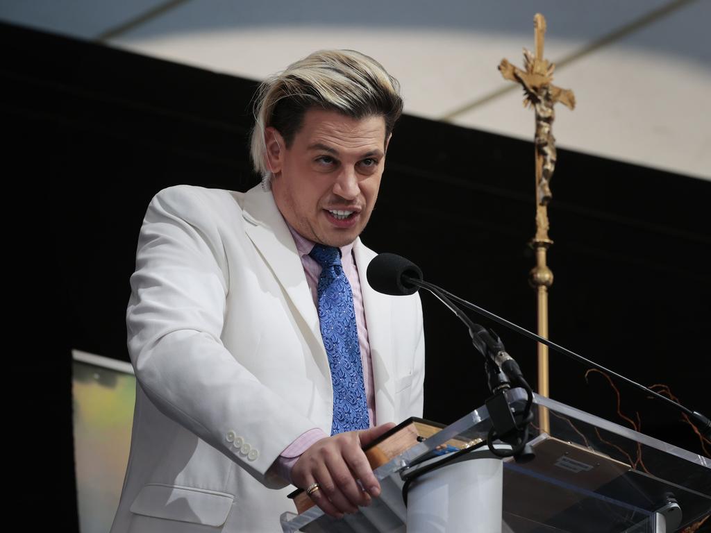 Milo Yiannopoulos is now speaking for far-right Christian group Church Militant. Picture: Chip Somodevilla/Getty Images/AFP