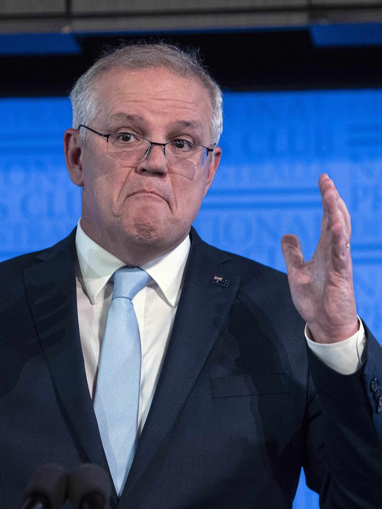 Australia’s PM Scott Morrison pointed to a semi-bubble opening later in October. Picture: Gary Ramage/NCA NewsWire