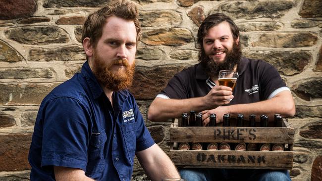 Alister Pike and head brewer Brad Nolan of Pikes Beer Company in the Clare Valley. Picture: Matt Turner