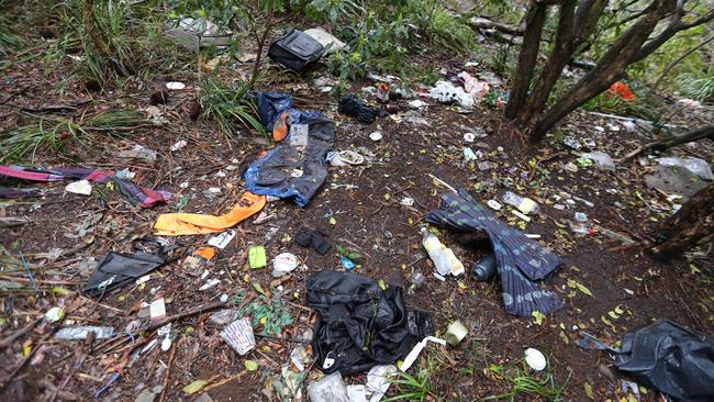 Rubbish left at North Head.