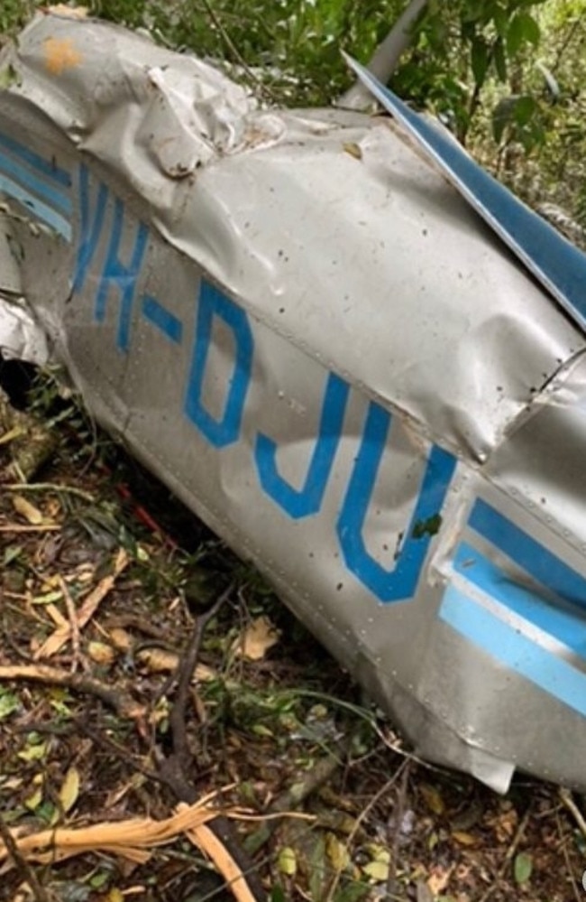 The wreckage of the Mooney M20 aircraft was found in dense bushland. Picture: NSW Police